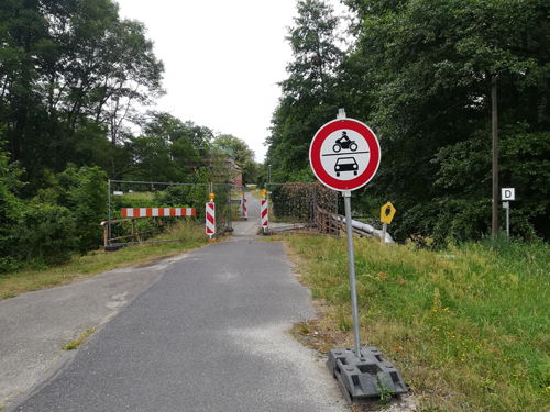 Brücke an der Staakmühle für Autos gesperrt