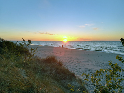 Sonnenuntergand am Bakenberg auf Rügen